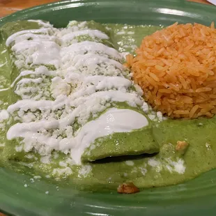 chicken and spinach enchiladas