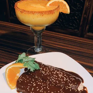 Mole Poblano Enchiladas &amp; Mango Margarita