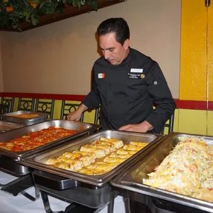 Chef José in action. Host your next event or company meeting in our private banquet room.