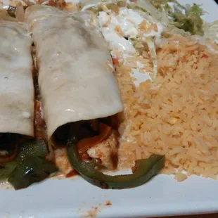 Fajitas burritos.... Yum