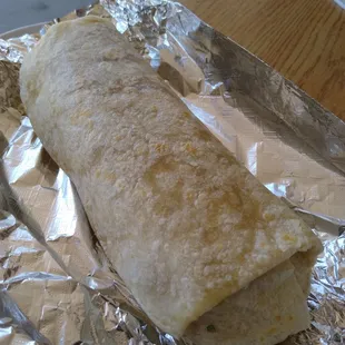 Burrito out of the foil