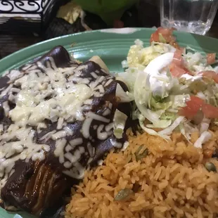 Chicken burritos with mole sauce 3/5/21