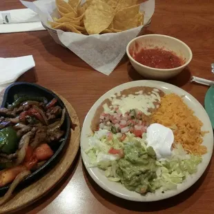 Very good lunch size steak fajitas. The kitchen made it fast!