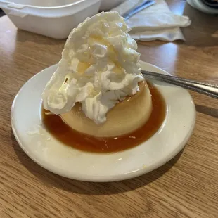 Flan (w/ extra whip cream!)