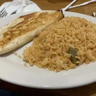 Kids Cheese and Rice Quesadilla