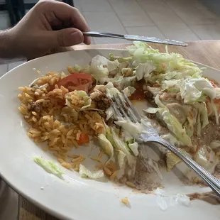 Beef Burrito w/ Rice &amp; Beans