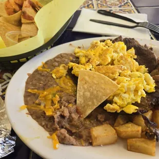 Eggs and steak breakfast!