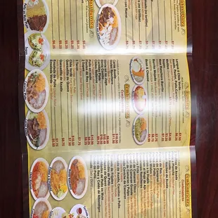 Updated menu as of this posting.
