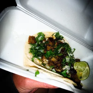 Lengua street taco, wow. Just wow.