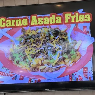 Screen menu Asada fries