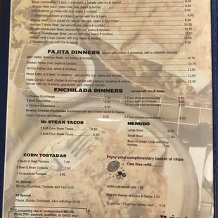 the menu