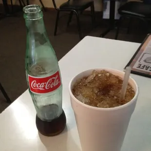 They serve the coke in the bottle :)
