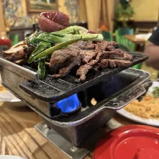 a plate of food on a table