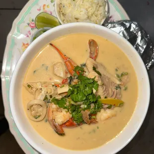 Delicious Coconut seafood soup every weekend
