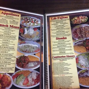 a menu for a mexican restaurant