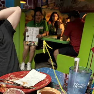 Pictured above: The terrible waitress actively ignoring us even though she sees me taking a photo of her for this review.