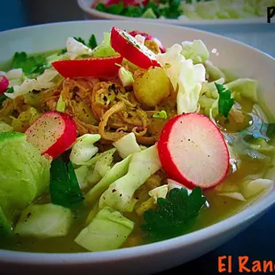 a bowl of mexican food