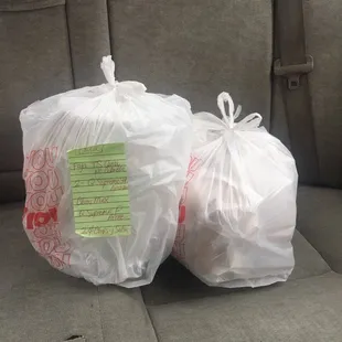 my take out order