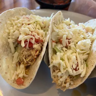 Soft American style chicken taco