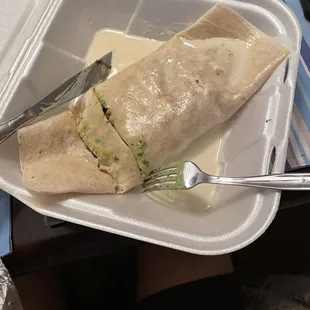 Ground beef burrito