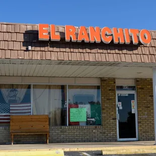 the front of the restaurant