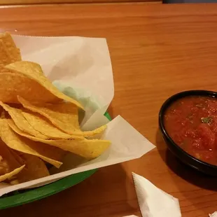 Chips and homemade salsa