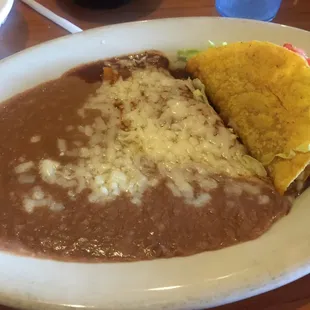 Enchilada and taco