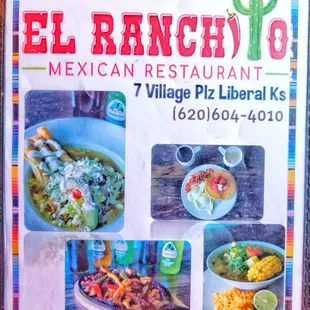 Menu cover.