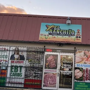 the front of the restaurant