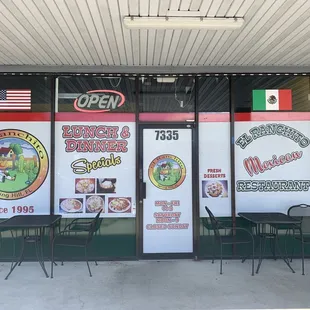 the front of the restaurant