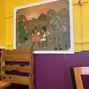 a painting on the wall