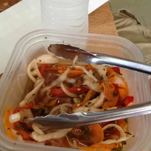 Comes on the side. Watch the jalapeño. Hot. Very good.