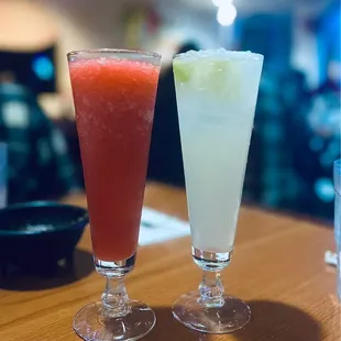 Strawberry and original margarita