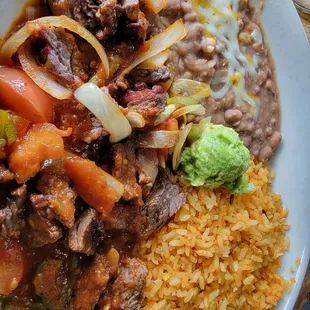 a plate of mexican food