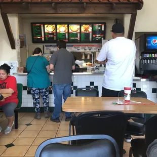 a group of people eating