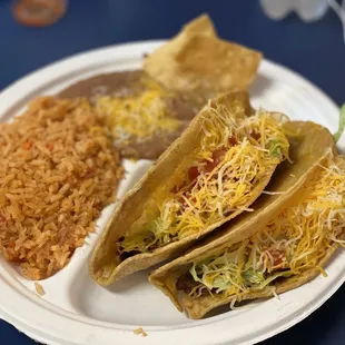 a plate of mexican food