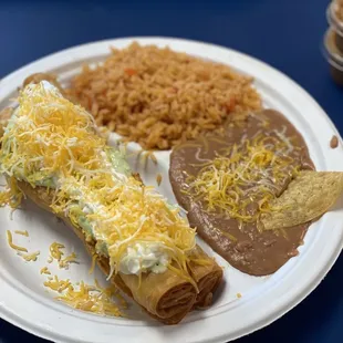 a plate of mexican food