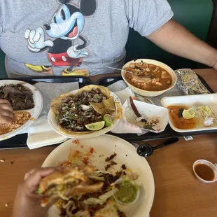 Adobada torta, carne asada plate, menudo and taco special te extraño