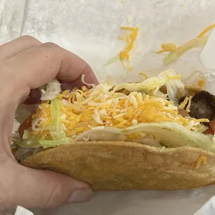 Shredded beef taco
