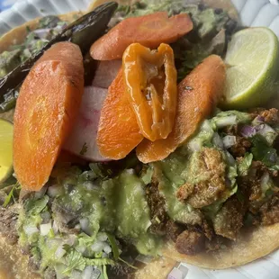 Lengua, pastor, cabeza tacos