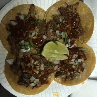 The Barbacoa tacos