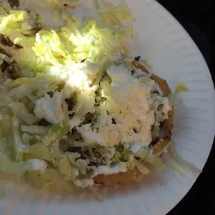Sopes are amazing. Carne asada sopes