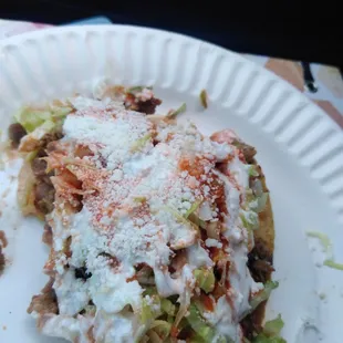 Carne asada tostada yummo!!!