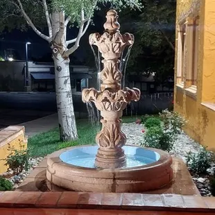 Newly renovated fountain at entrance