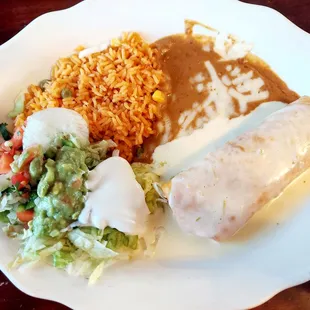 a plate of mexican food