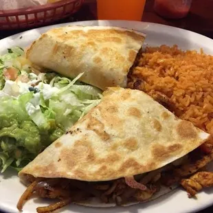 Fajita chicken quesadillia. Tasted as great as it looked.