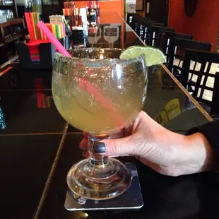 A lady with a margarita!!!!
