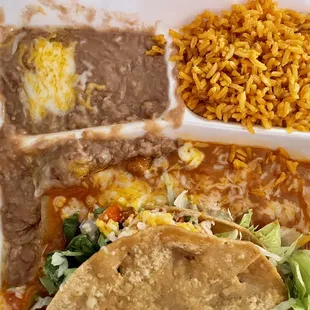 a plate of mexican food