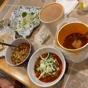 Pozole to go with all the fixings