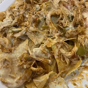 Chicken fajita nachos